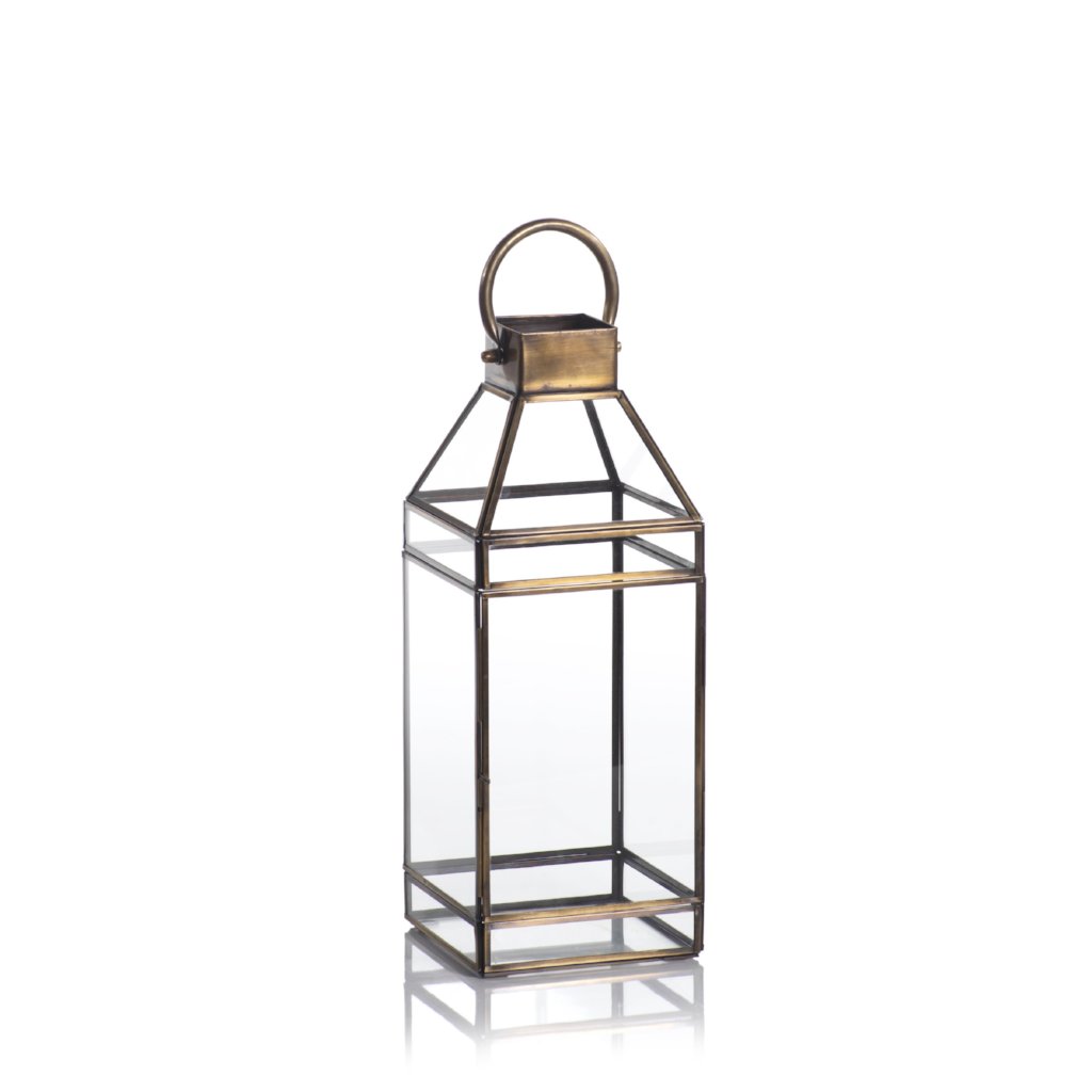 Medici Antique Brass Lantern - CARLYLE AVENUE