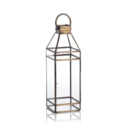 Medici Antique Brass Lantern - Candle Holders by Carlyle Avenue
