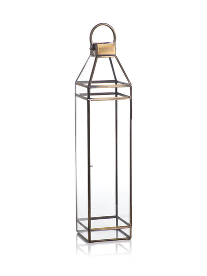Medici Antique Brass Lantern - Candle Holders by Carlyle Avenue