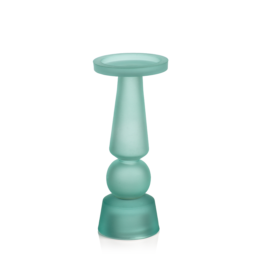 Zodax Matte Frosted Glass Pillar Candle Holder at Riverbend Home