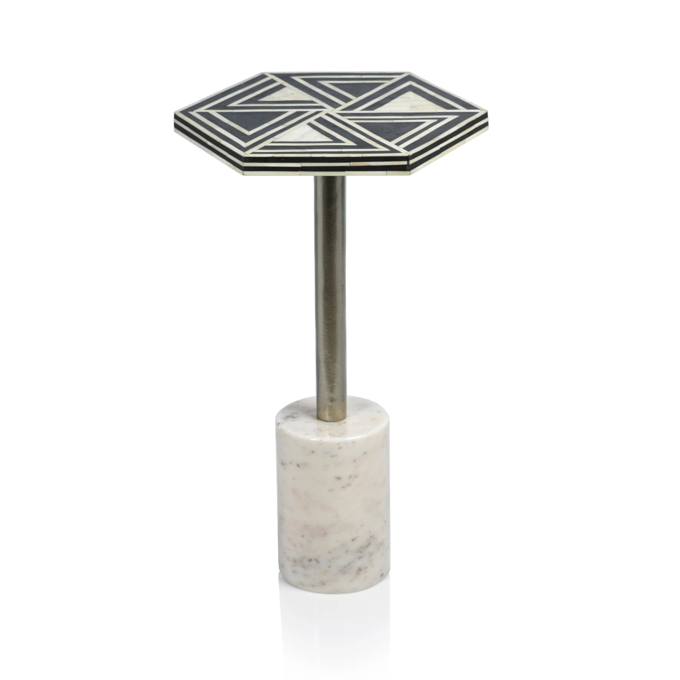 Sultana Hexagon Cocktail Table on Marble Base - Furniture by Carlyle Avenue