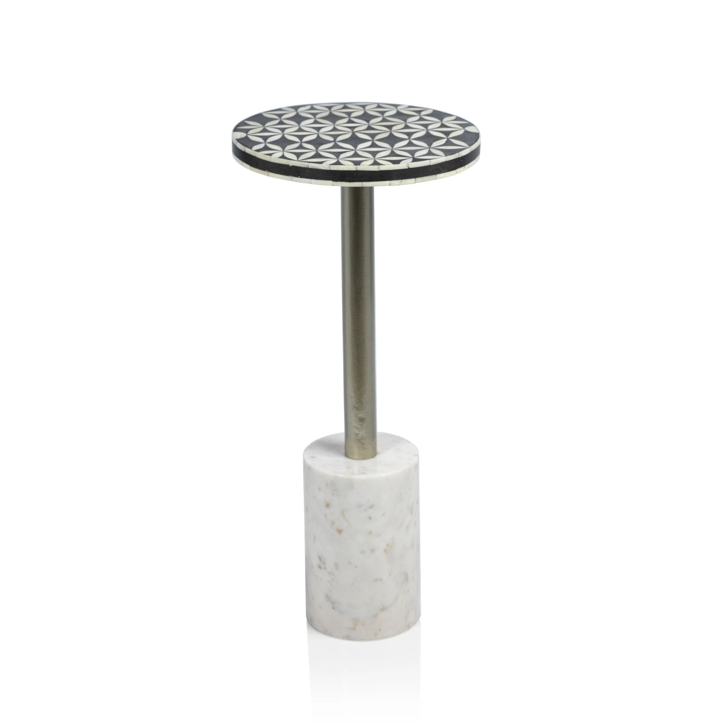 Sultana Round Cocktail Table on Marble Base - CARLYLE AVENUE