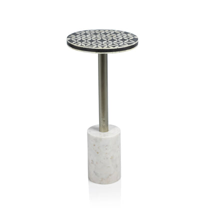 Sultana Round Cocktail Table on Marble Base - Furniture by Carlyle Avenue