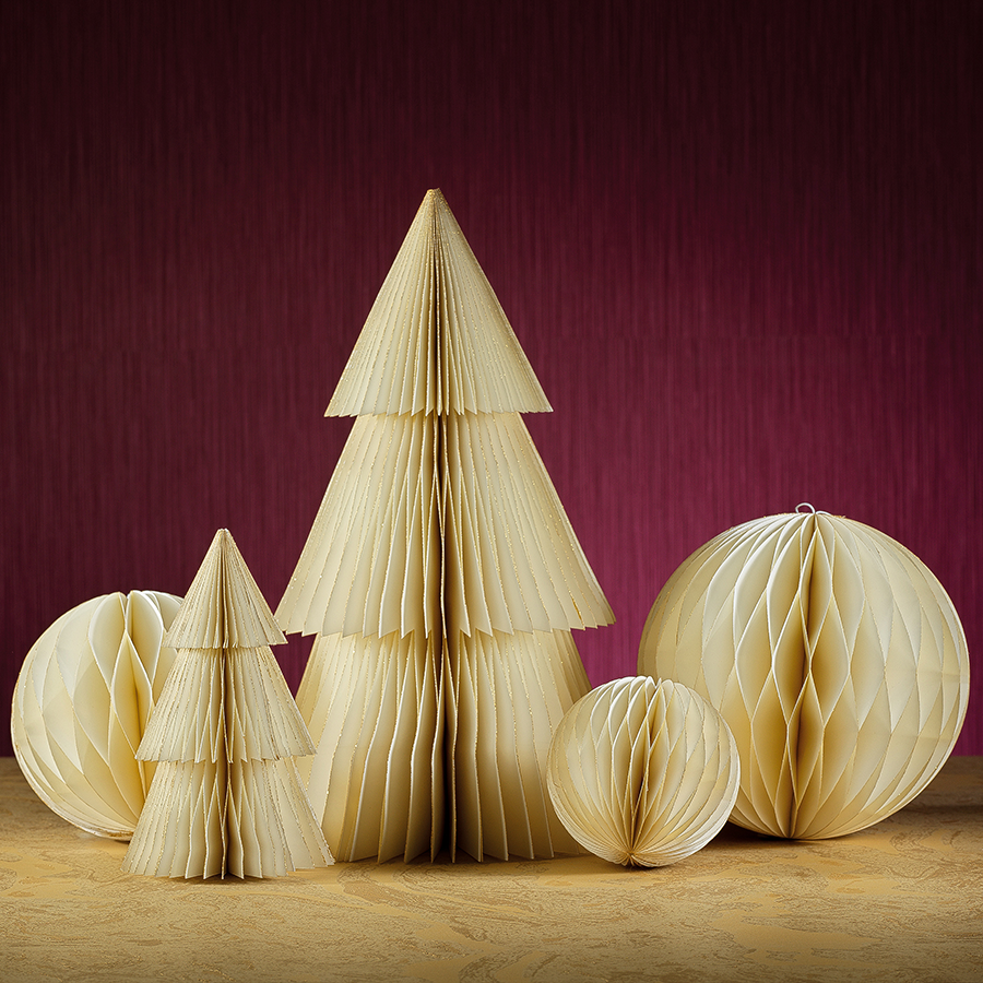 Wish Paper Decorative Tree & Ornaments - Ivory