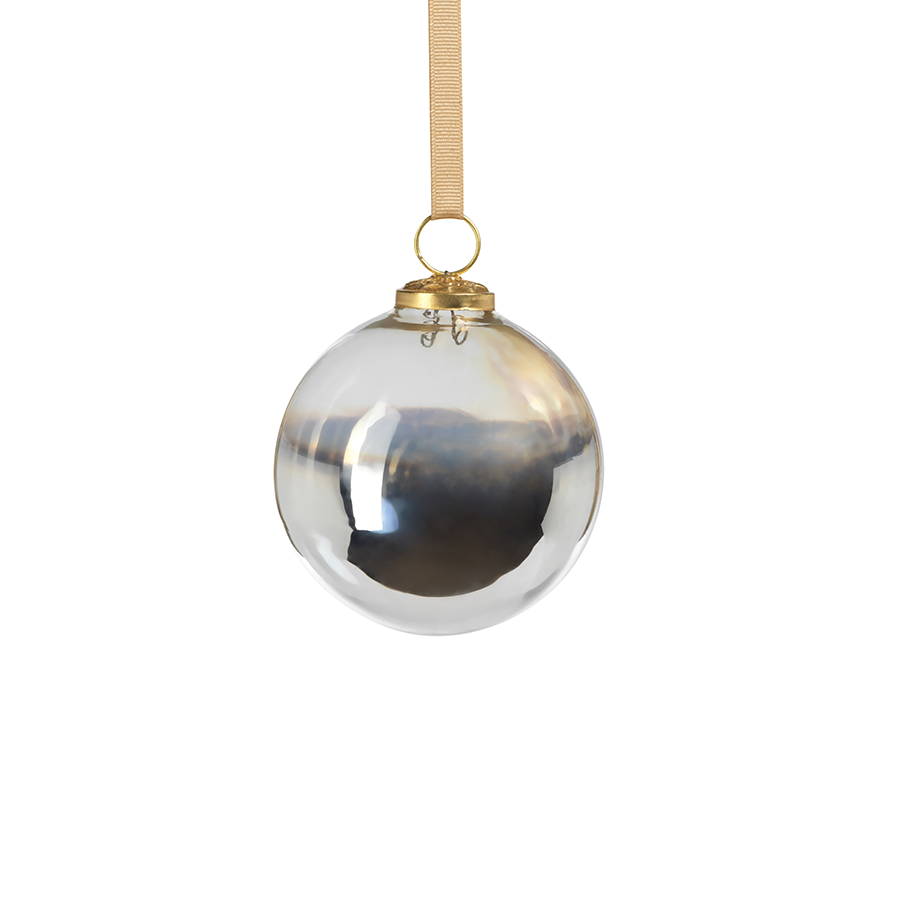 Ombre Luster Ornament - Silver