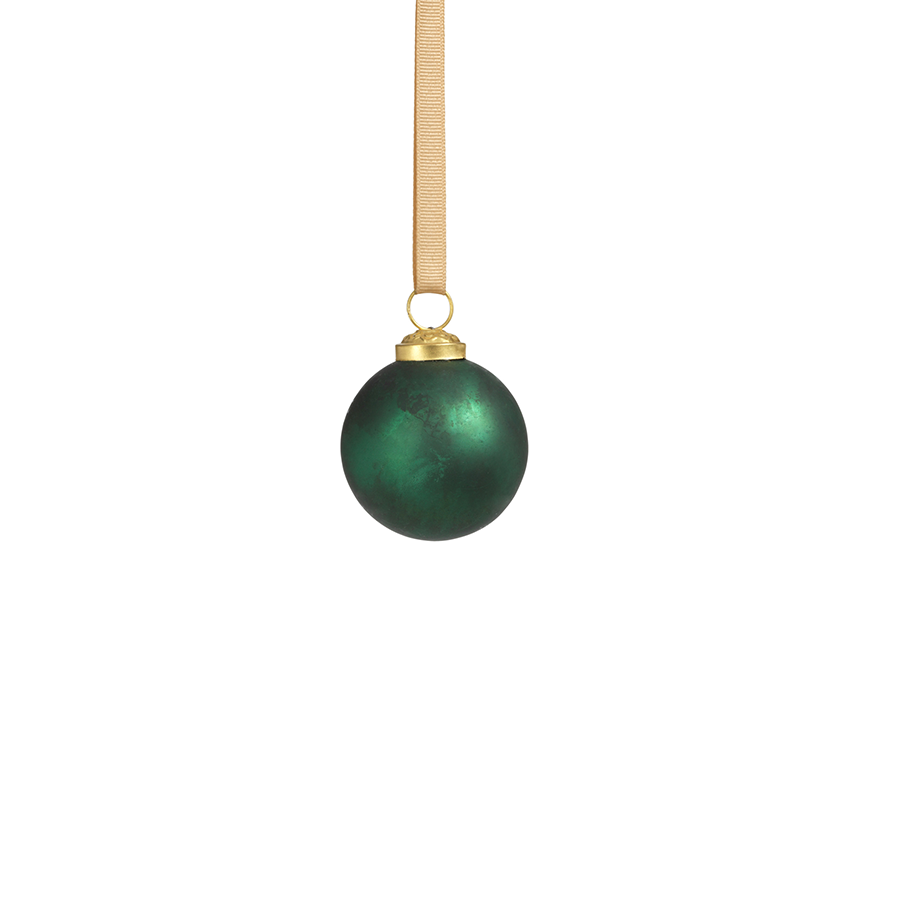 Rustic Metallic Ornament - Green