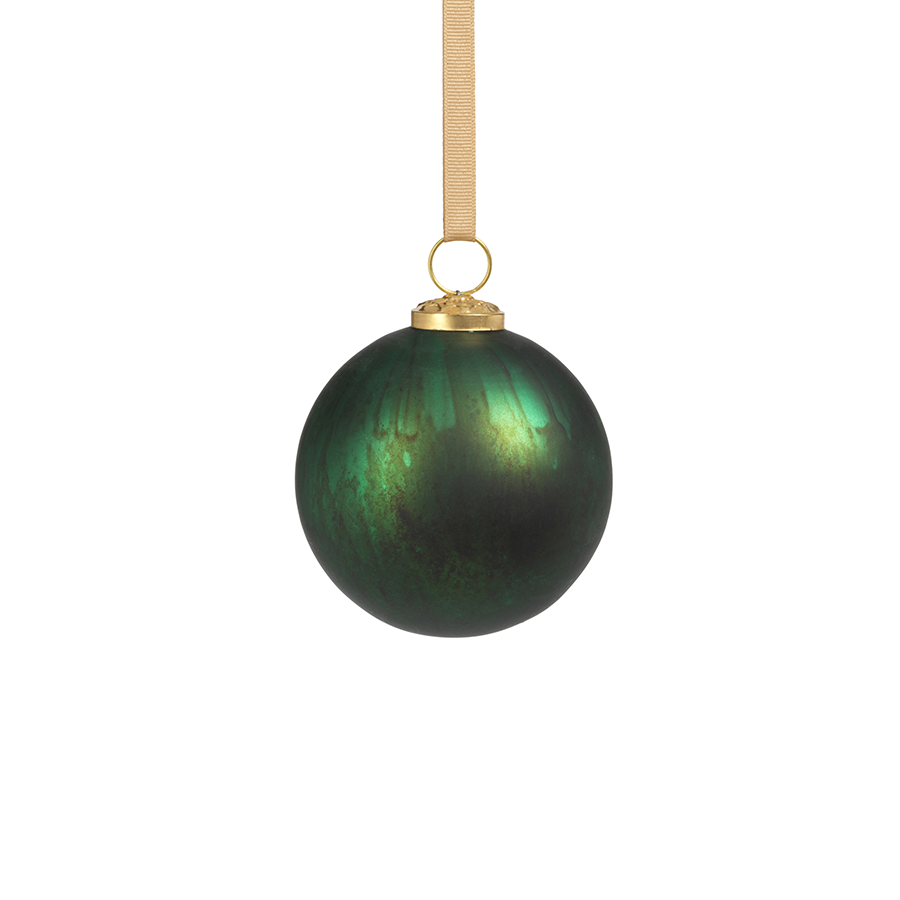 Rustic Metallic Ornament - Green