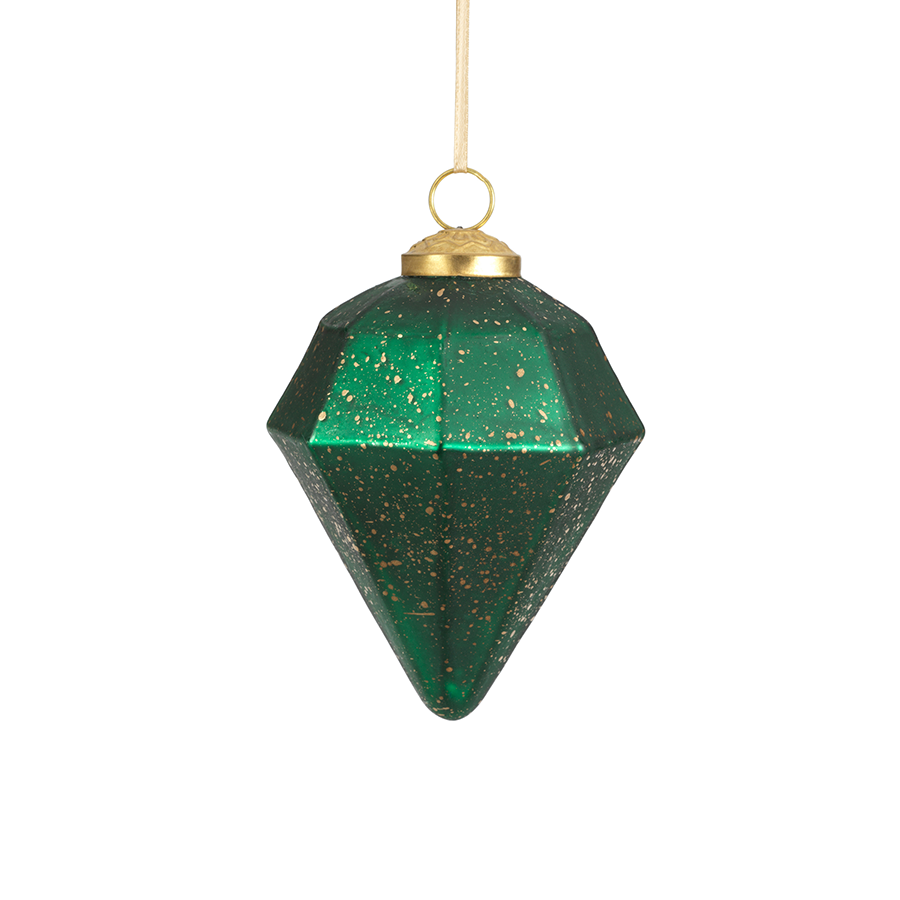 Diamond Shape Glass Ornament