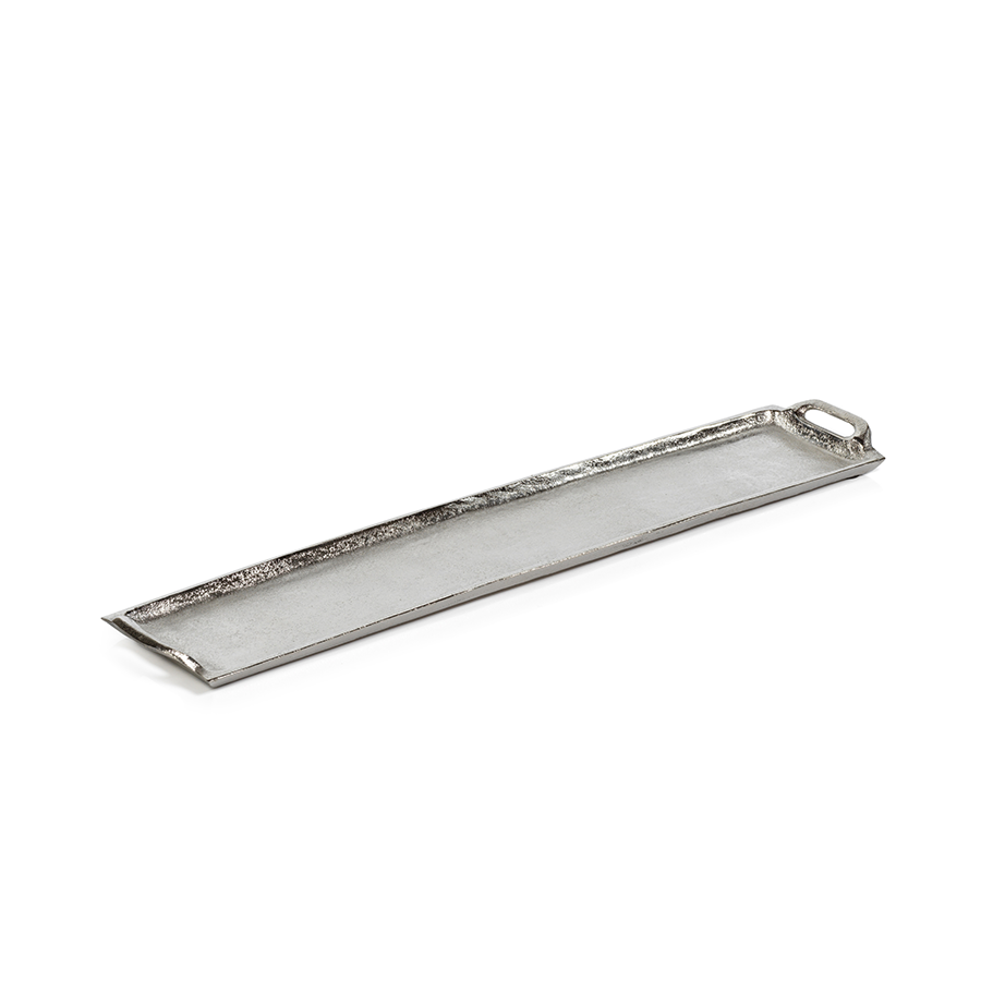 Rectangular Aluminum Tray - Silver Nickel
