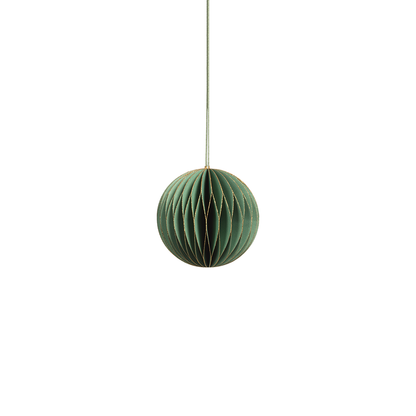 Wish Paper Decorative Ornaments - Green w/Gold Glitter (Set of 12) - Christmas Decor by Carlyle Avenue