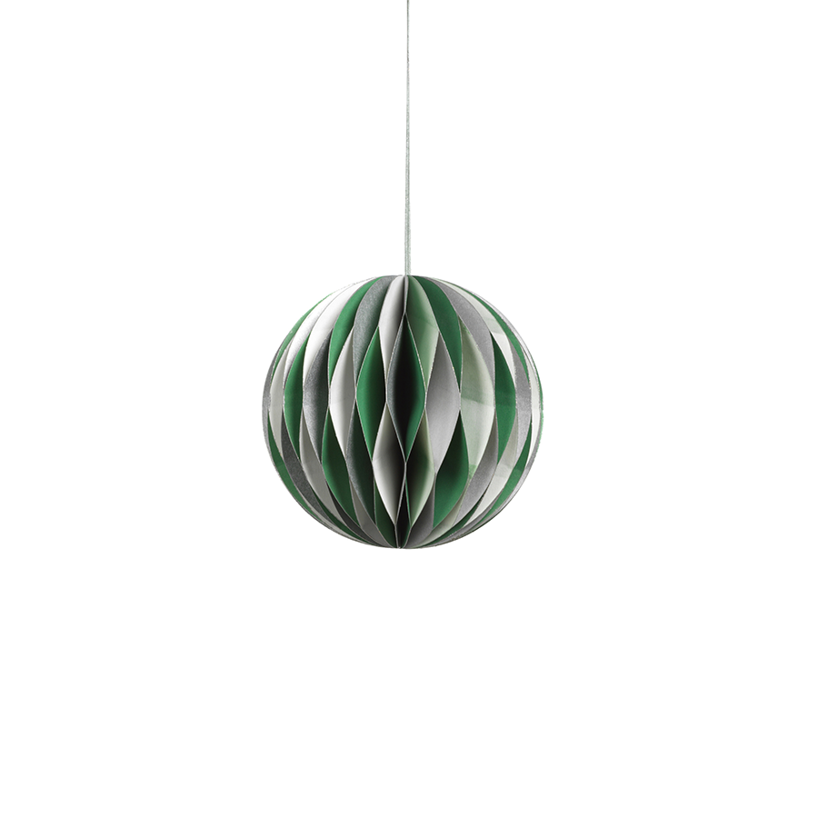 Wish Paper Decorative Ornaments - Green & Silver