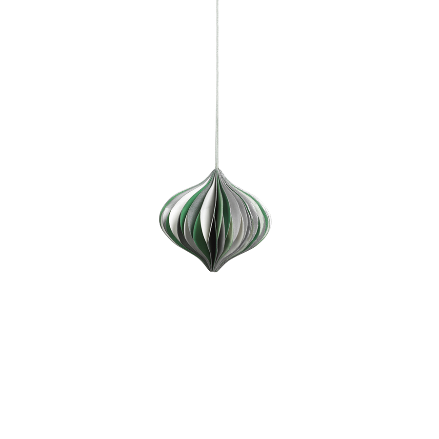 Wish Paper Decorative Ornaments - Green & Silver