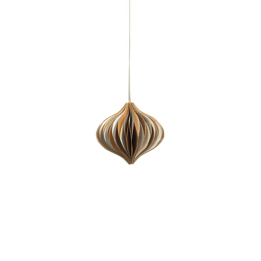 Wish Paper Decorative Ornaments - Off-White & Gold - Christmas Decor by Carlyle Avenue