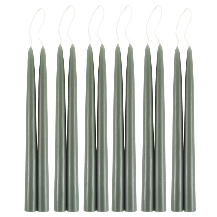 Pair of Taper Candles - Moss