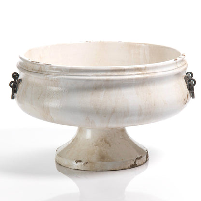Corsica Pedestal Bowl with Iron Handles - Bowls, Trays by Carlyle Avenue