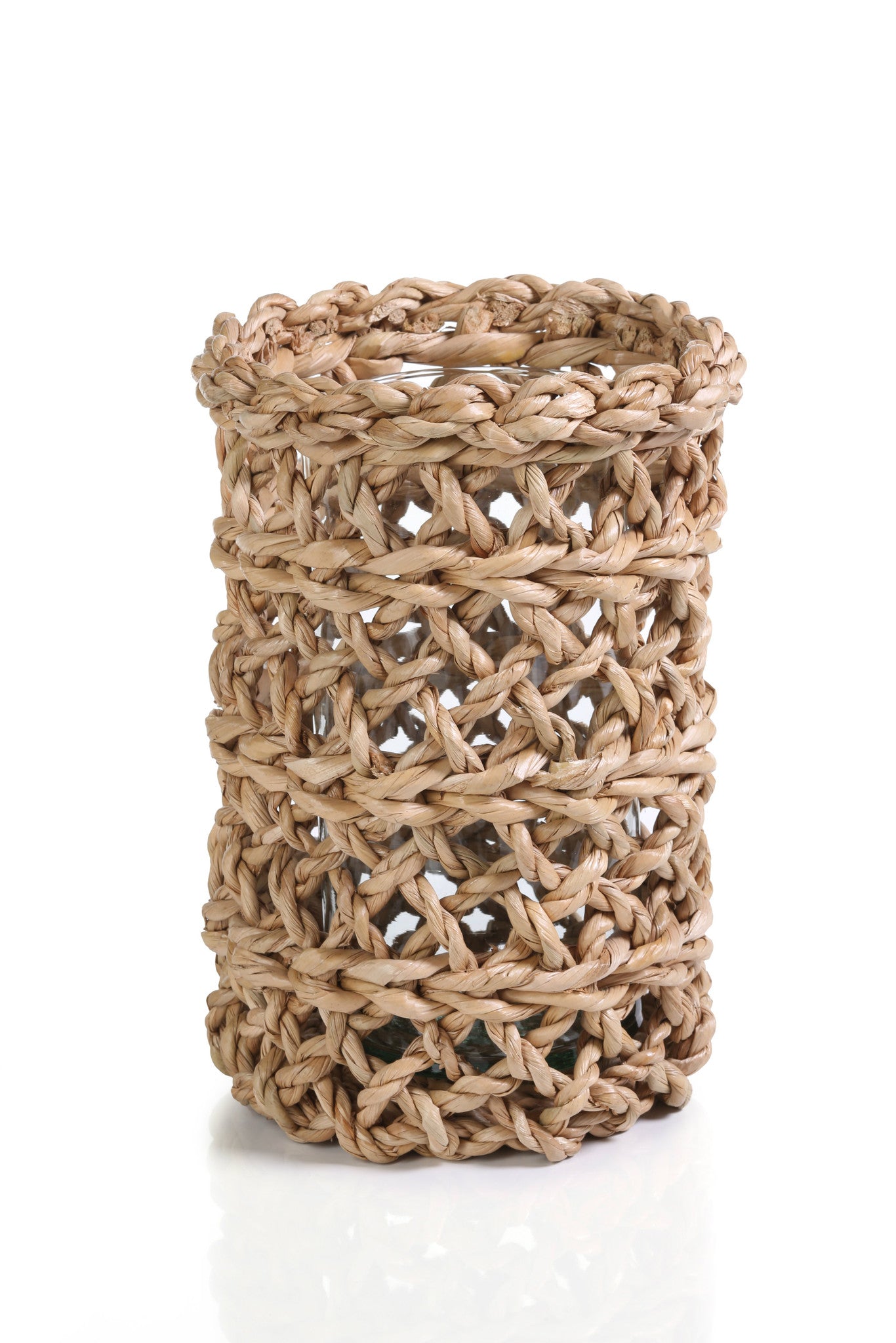 Seagrass Open Weave Hurricane - Candle Holders by Carlyle Avenue