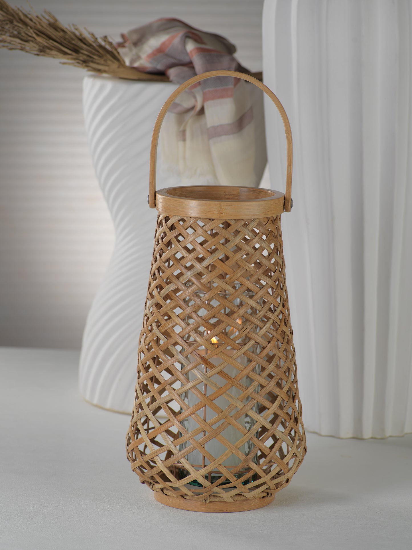 Maris Rattan Lantern - CARLYLE AVENUE