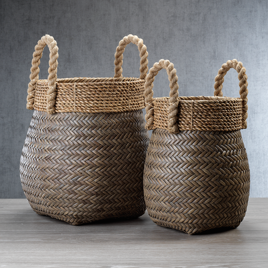 Isola Rattan Basket with Jute Rope Handle