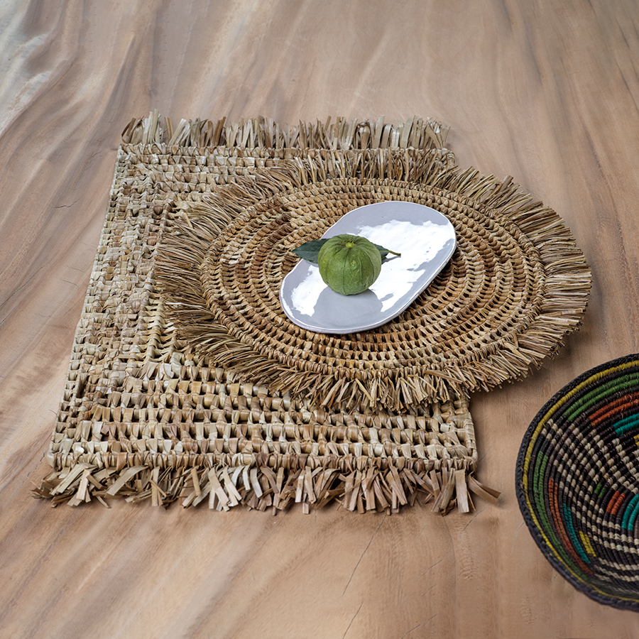 Tropical Pandan Fringed Placemat