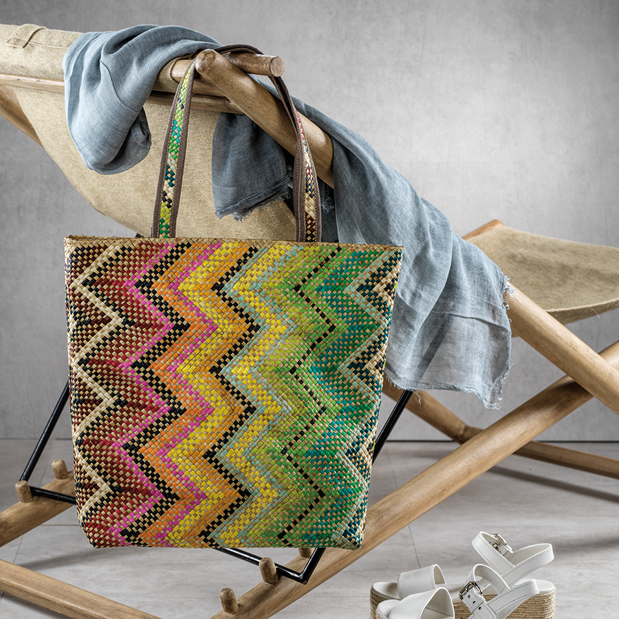 Mia All Purpose Bag - Multicolor Zigzag