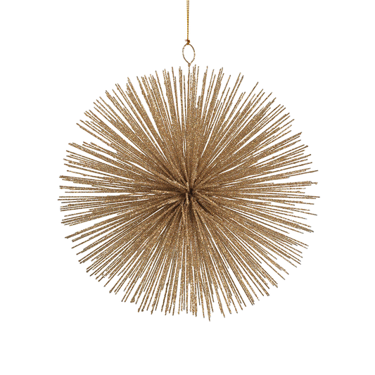 Wire Star Burst Ornament - Dark Champagne