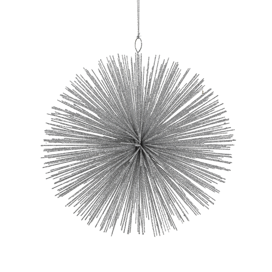 Wire Star Burst Ornament - Silver