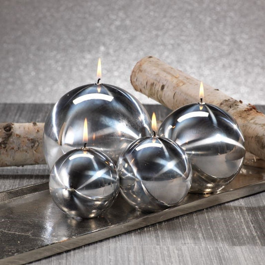 Titanium Ball Candle - Silver - CARLYLE AVENUE