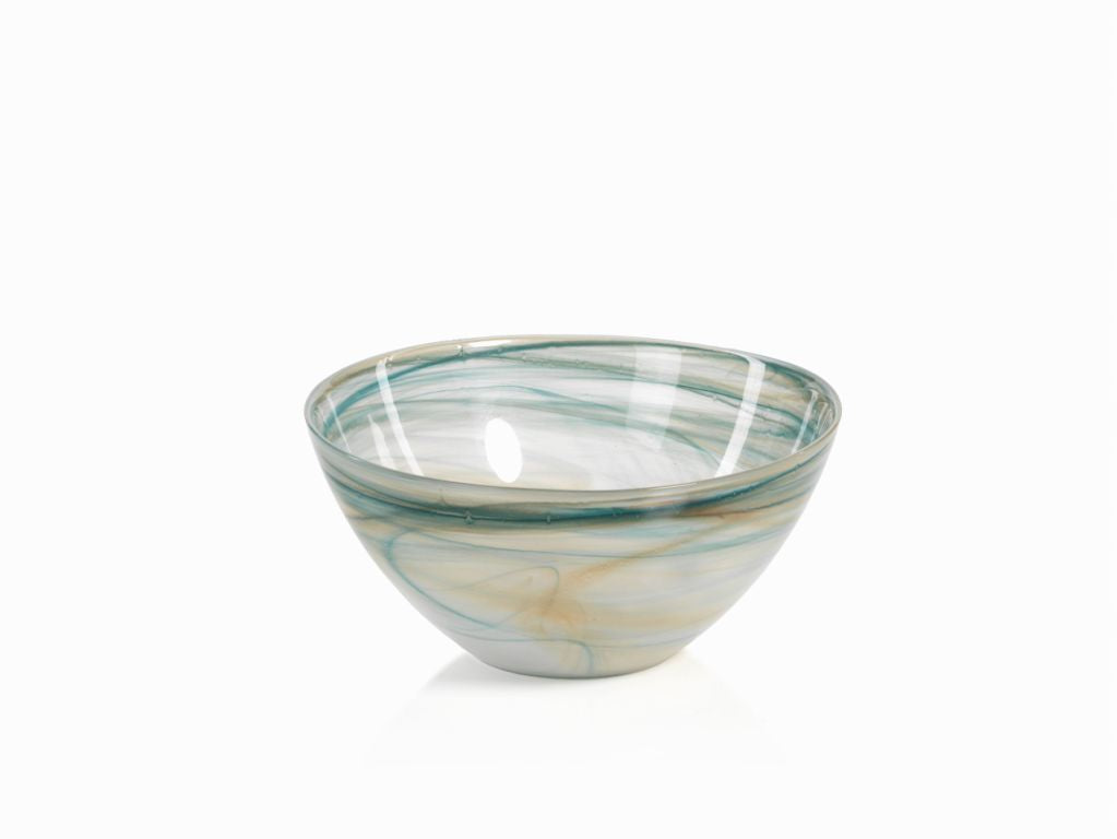 Lagoon Alabaster Glass Bowl - CARLYLE AVENUE