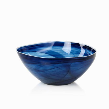 Monte Carlo Alabaster Glass Bowl - Indigo - Bowls by Carlyle Avenue