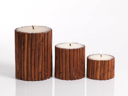 Cinnamon Stick Scented Pillar Candle - Candles by Carlyle Avenue