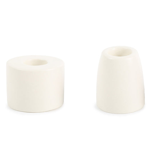 Petite Ceramic Taper Holders - Matte White – CARLYLE AVENUE