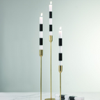 Modern & Festive Black Formal Taper Candles - Box of 6, Set of 2 - Candles by Carlyle Avenue