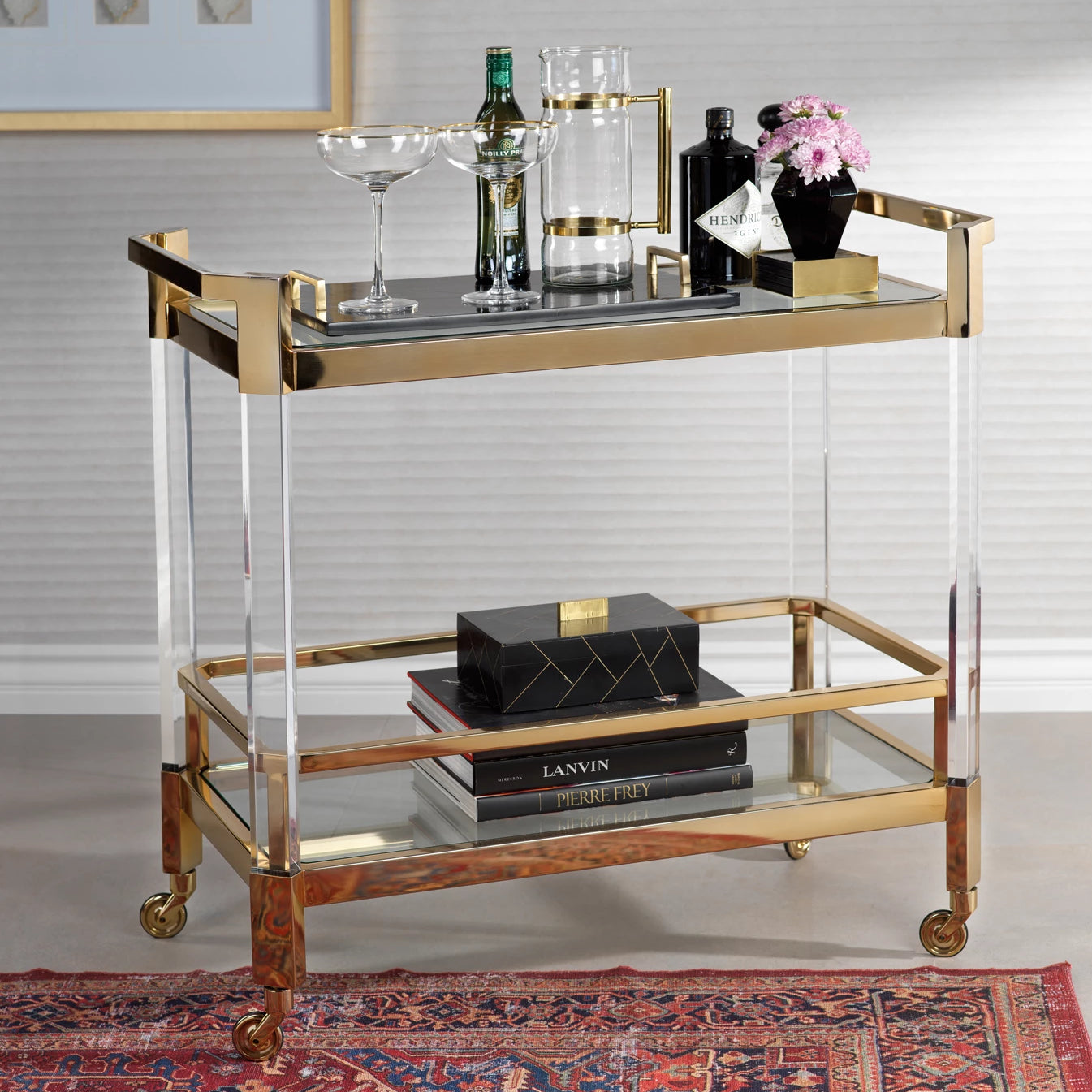 The Langham Bar Cart - Polished Gold - CARLYLE AVENUE