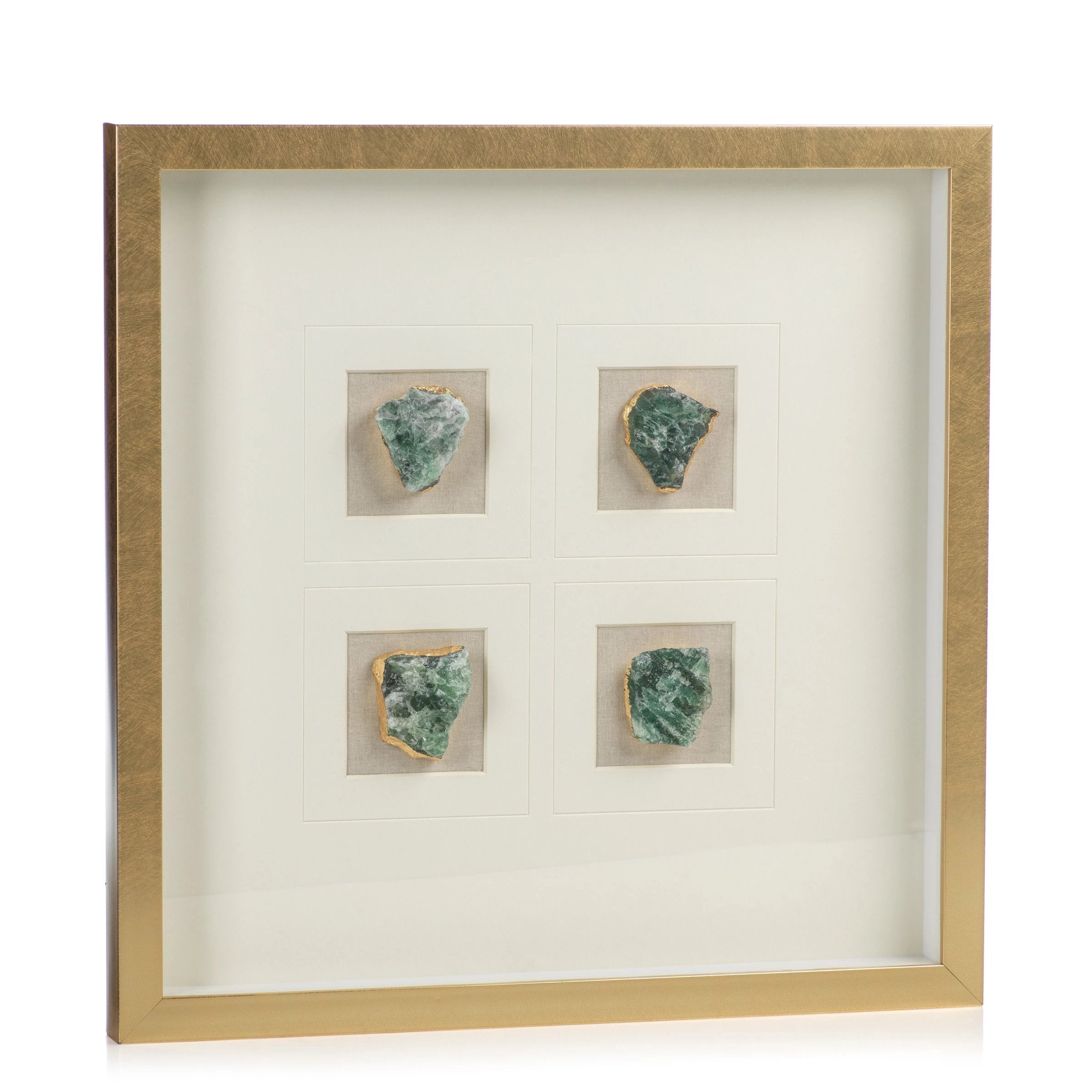 Gold Framed Emerald Crystals - CARLYLE AVENUE