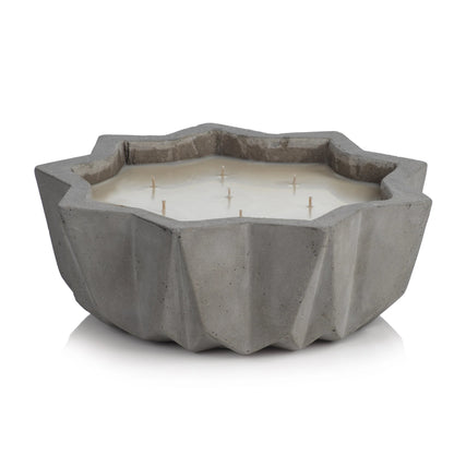 Villa Nouza 7 Wick Concrete Candle/Black- Fig Vetiver - Home Fragrance by Carlyle Avenue