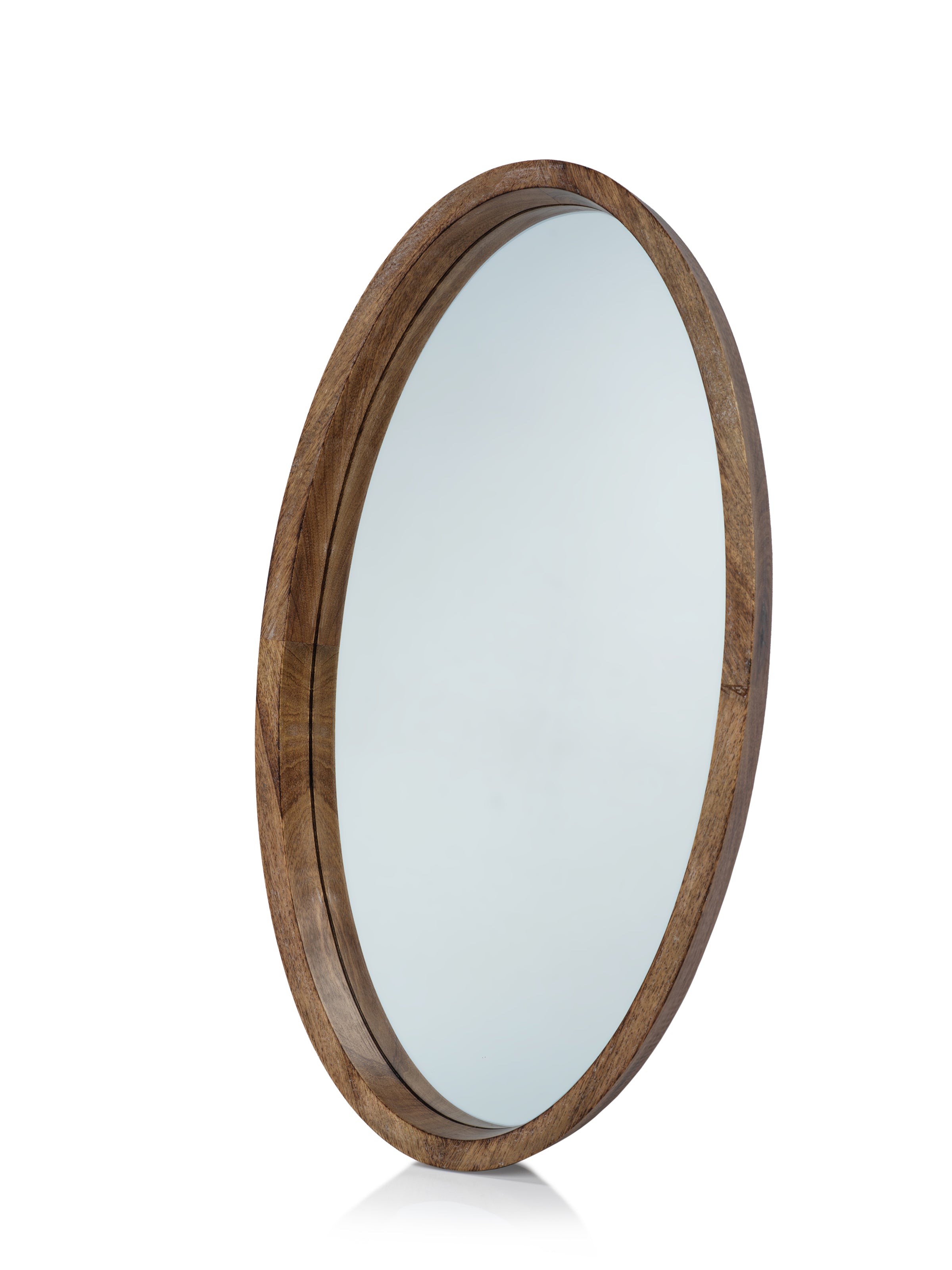 Heritage Mango Wood Oval Mirror - CARLYLE AVENUE