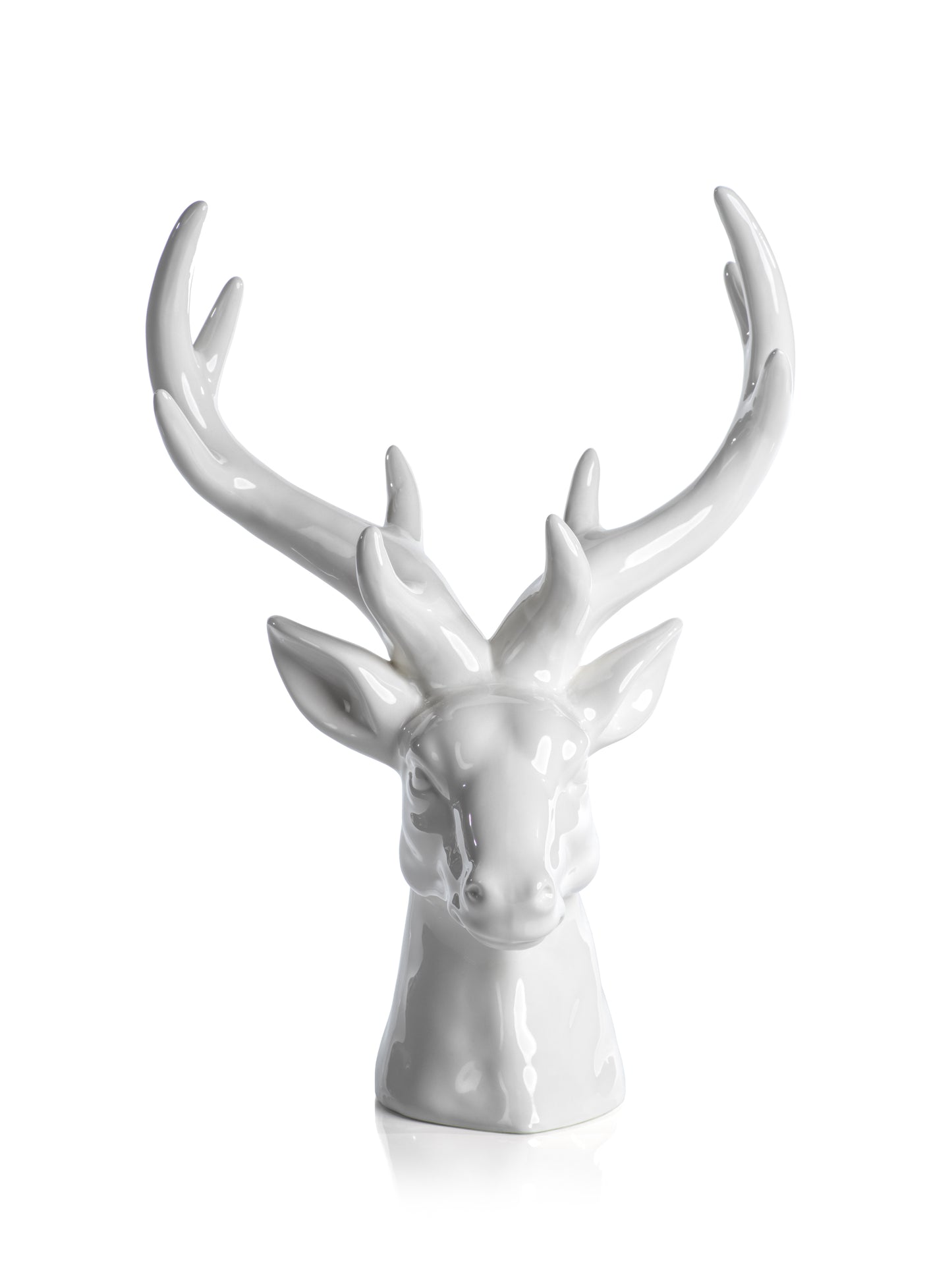 Ceramic Stagg Head - White - CARLYLE AVENUE