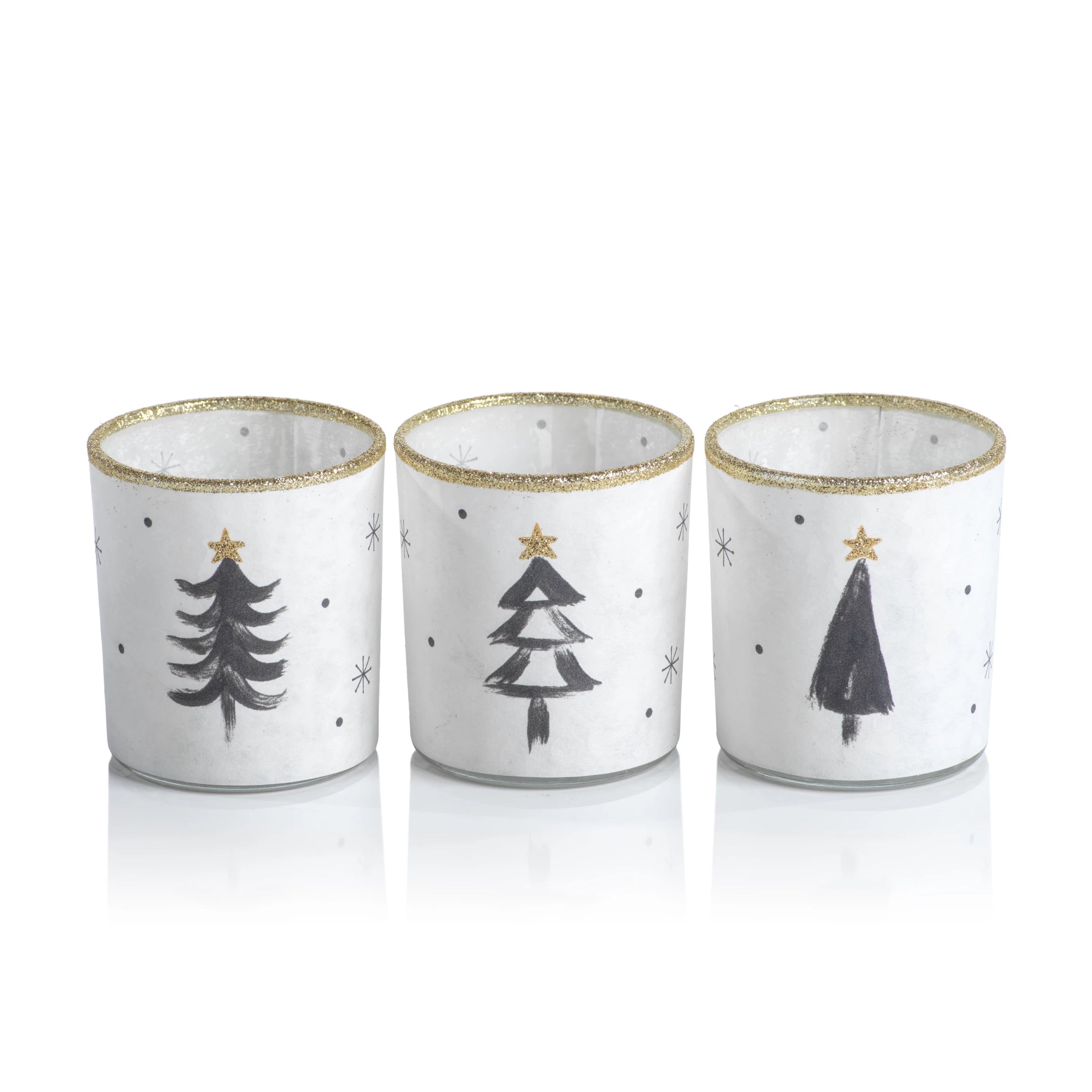 Tree Glass Tealight Holder - Set of 3 - CARLYLE AVENUE
