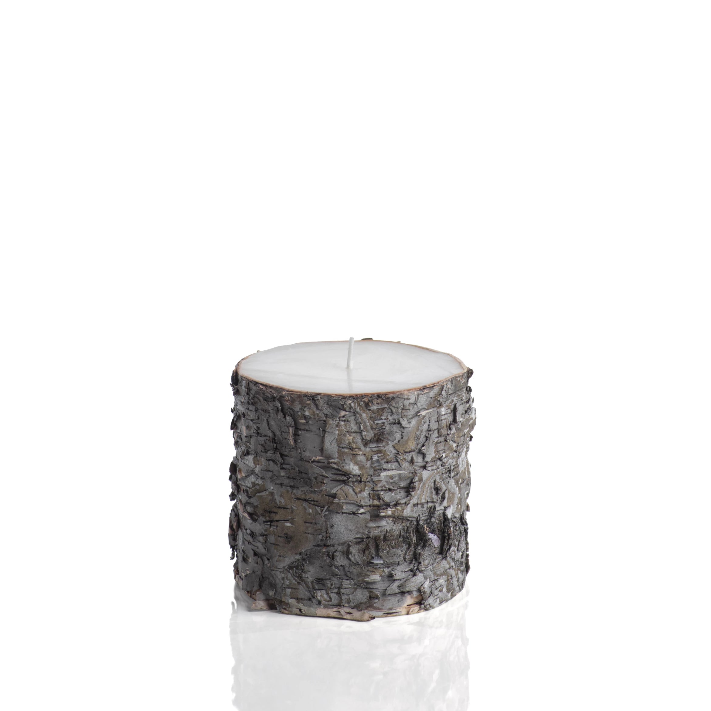 Dark Birchwood Fragrance Free Pillar Candle - CARLYLE AVENUE