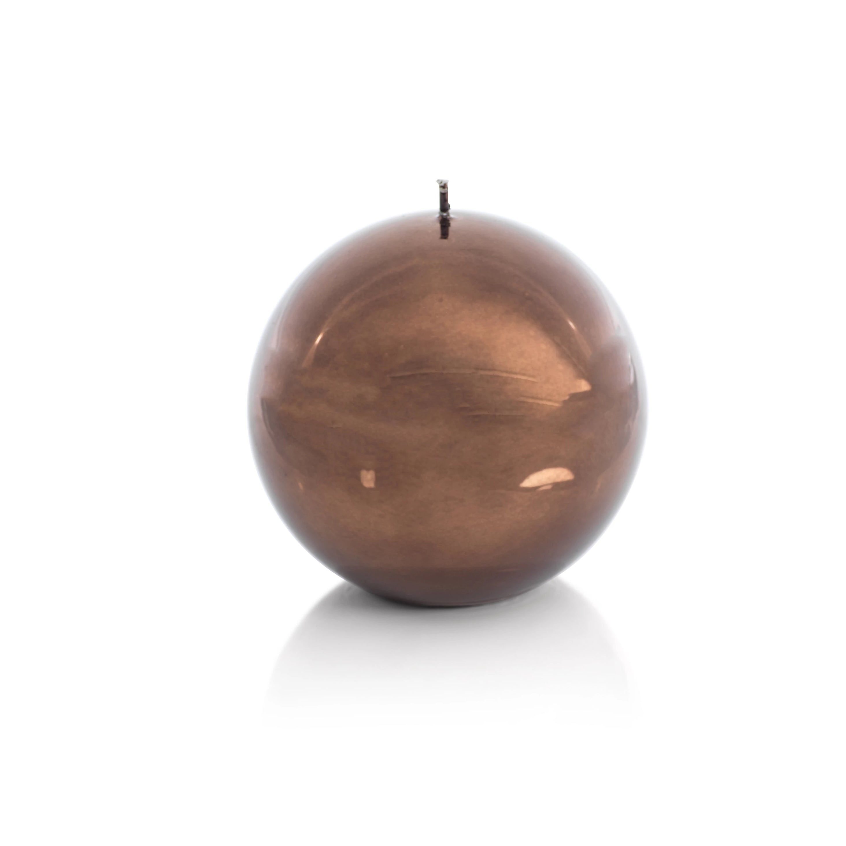 Shiny Metallic Ball Candle - Chestnut - CARLYLE AVENUE