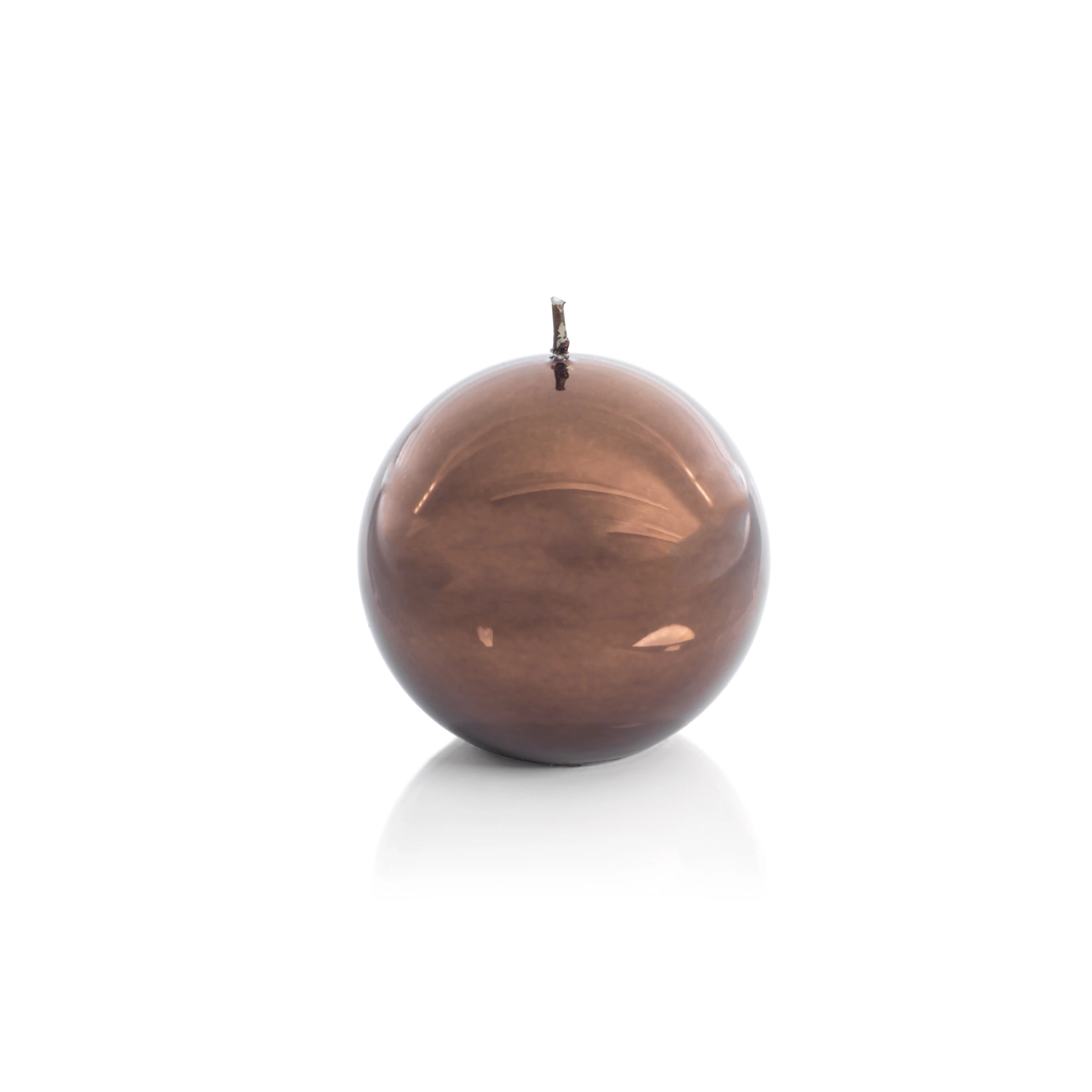 Shiny Metallic Ball Candle - Chestnut - CARLYLE AVENUE