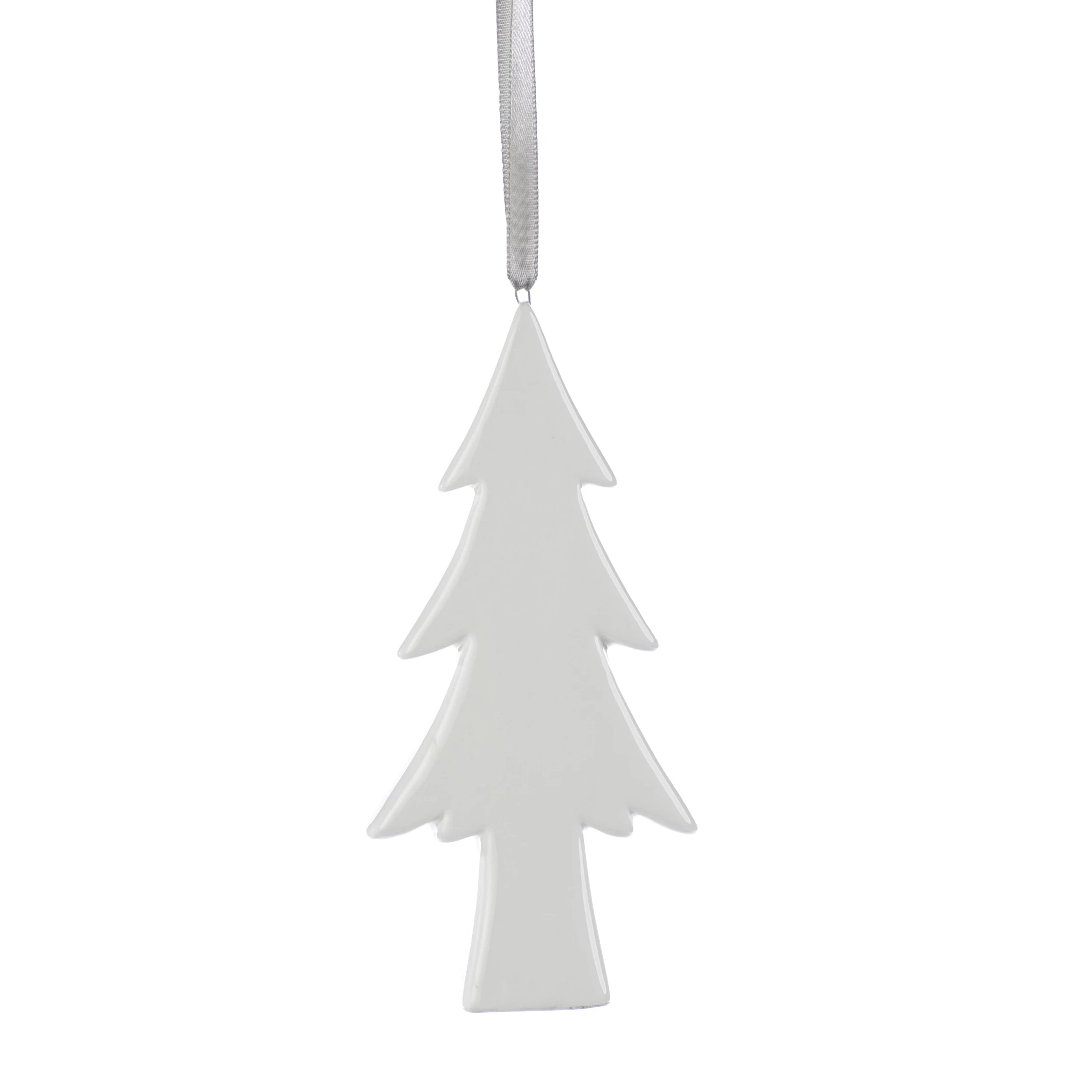 Ceramic White Tree Ornament - Set of 4 - CARLYLE AVENUE