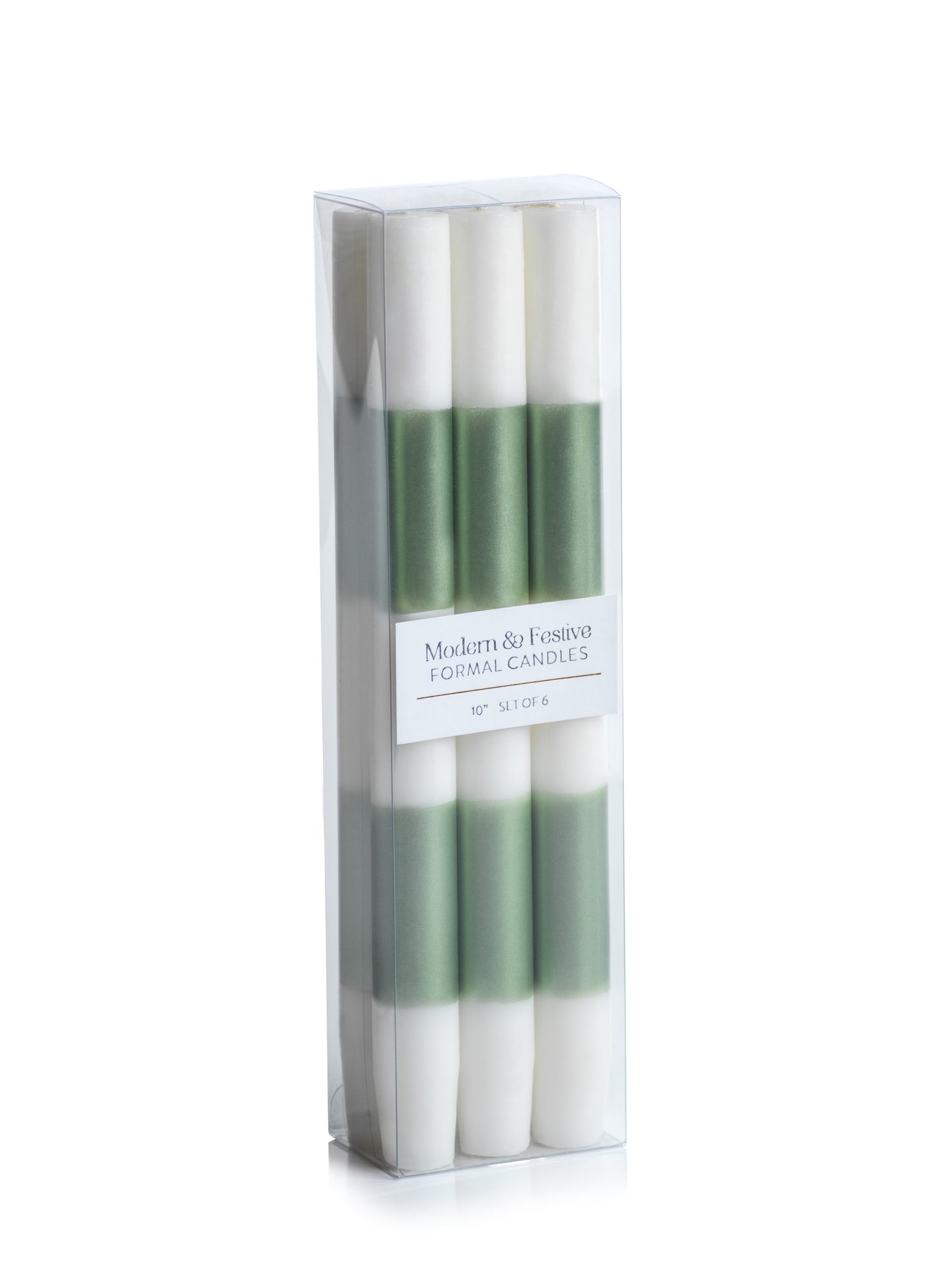 Modern & Festive Metallic Formal Taper Candles - Box of 6 - CARLYLE AVENUE