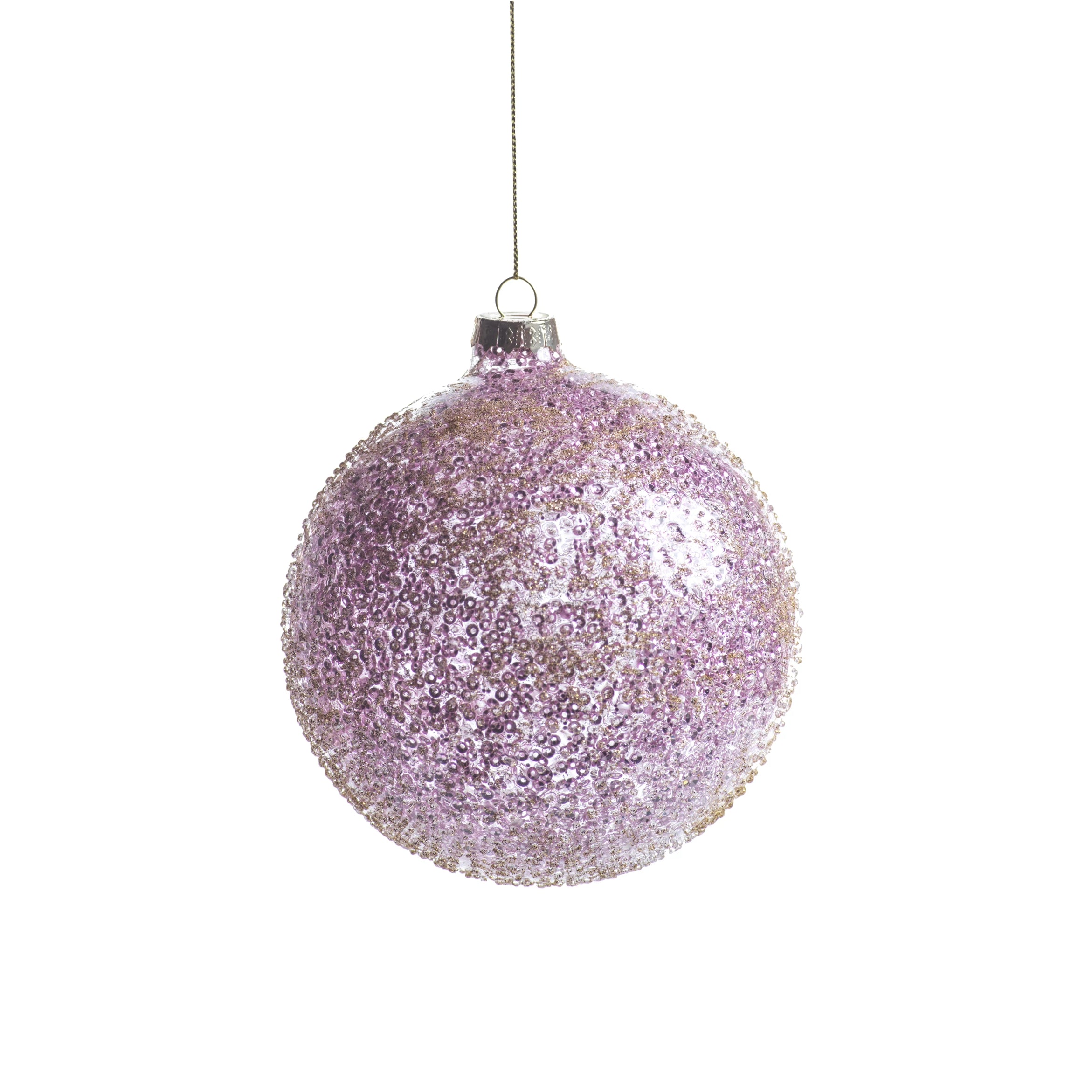Pink Beaded Ball Ornament - CARLYLE AVENUE