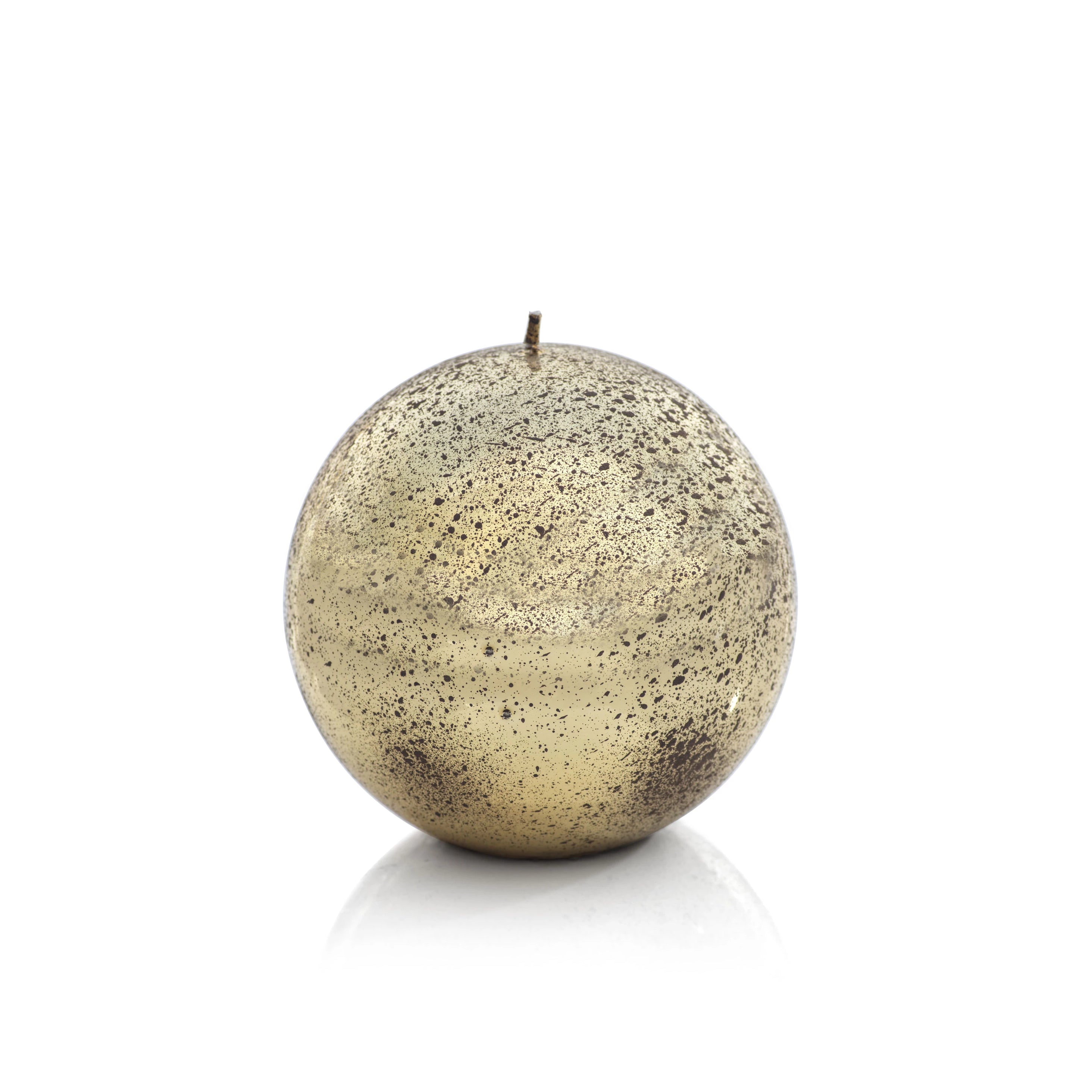 Shiny Metallic Ball Candle - Antique Gold - CARLYLE AVENUE