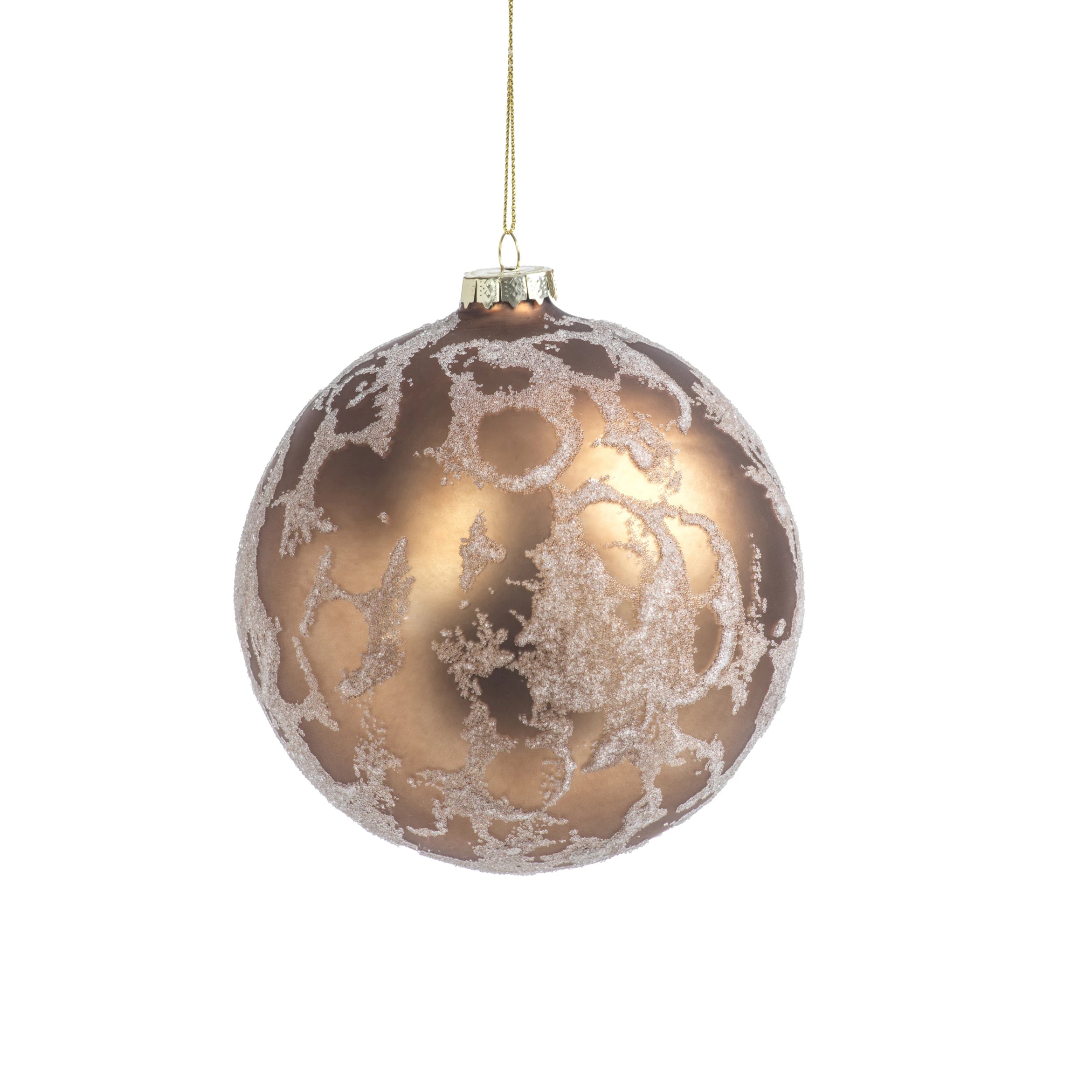 Metalic Dark Copper Beaded Ornament - CARLYLE AVENUE
