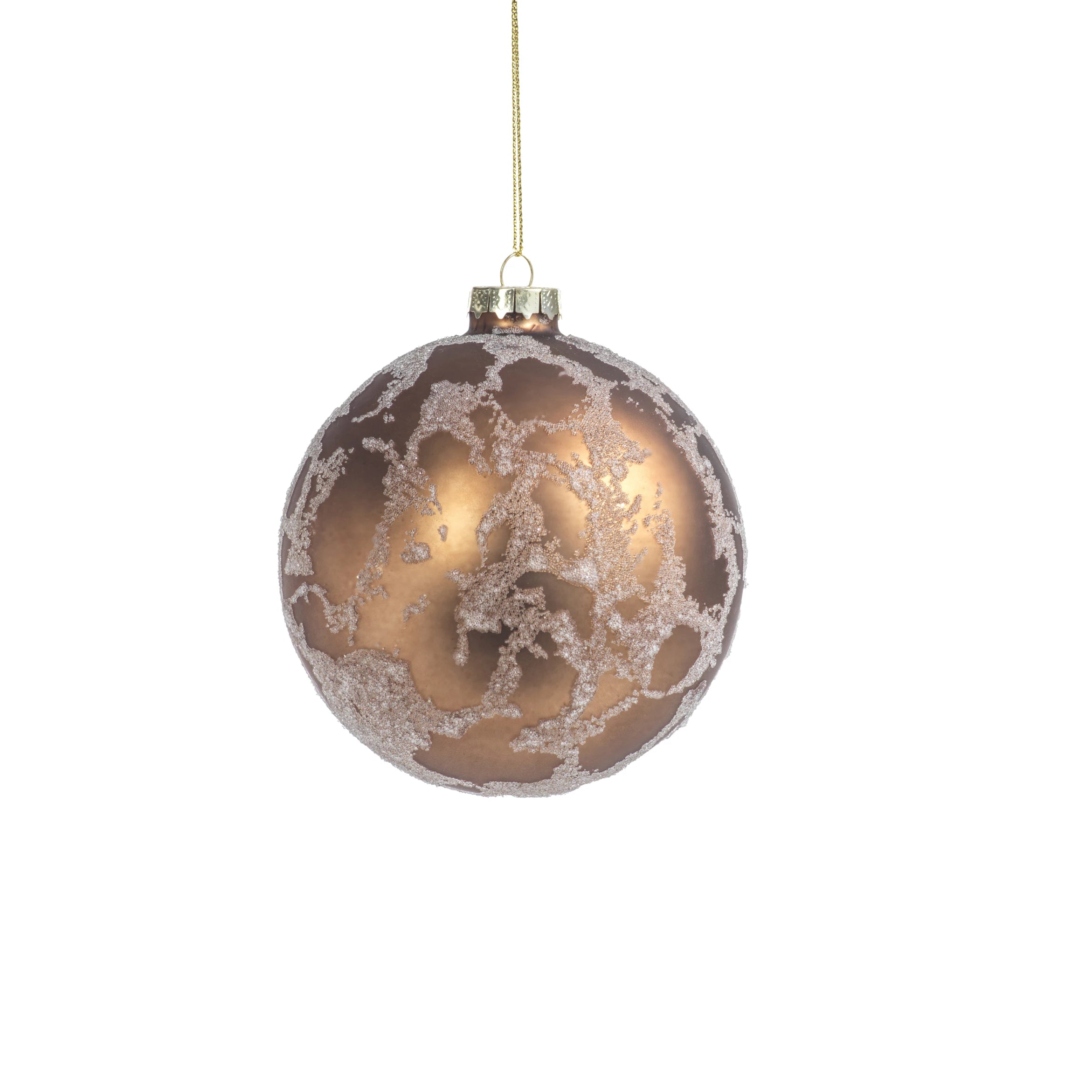 Metalic Dark Copper Beaded Ornament - CARLYLE AVENUE