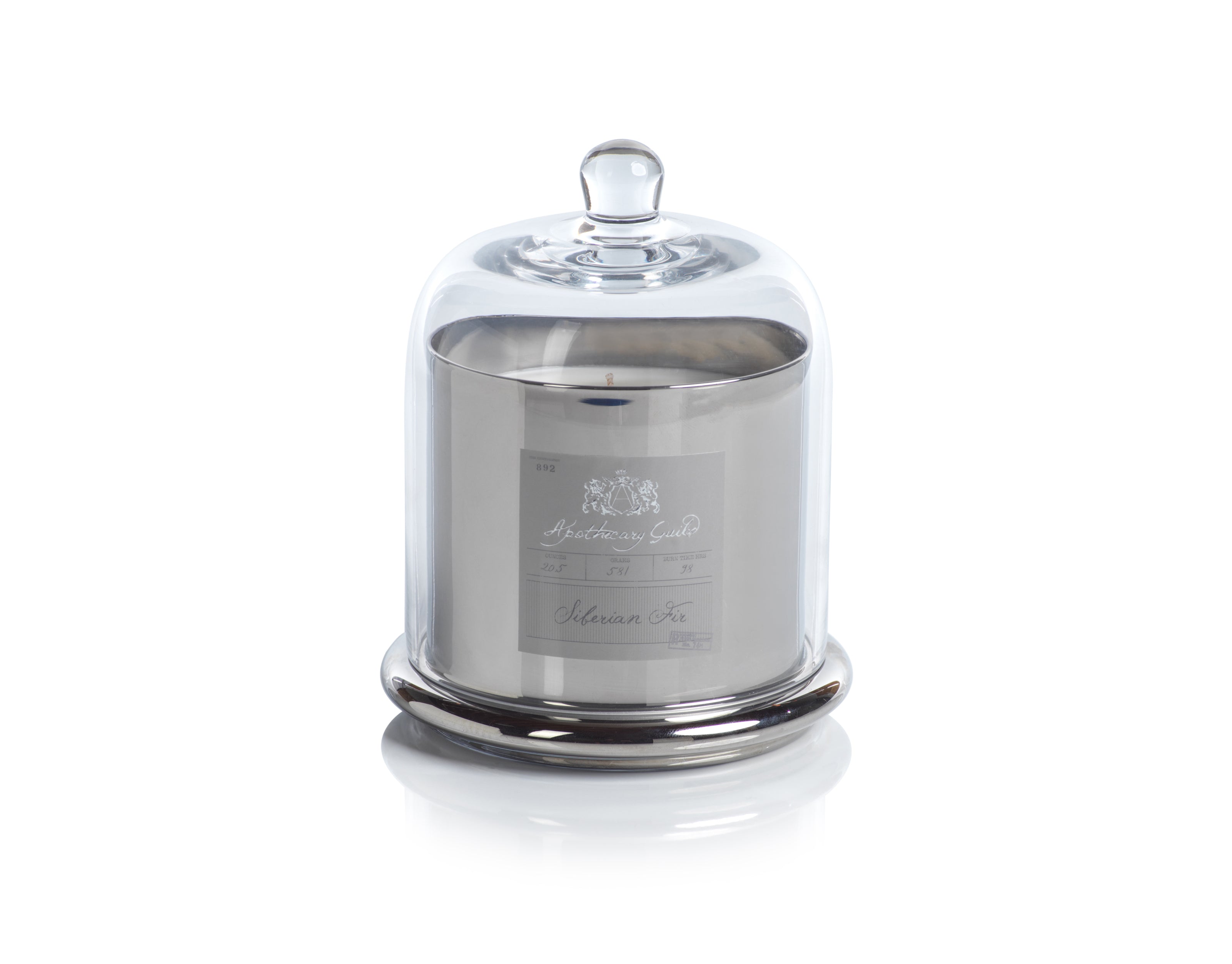 Apothecary Guild Domed Candle - Silver - Siberian Fir - CARLYLE AVENUE