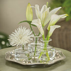 Raised Design Glass Bud Vase - Set of 3 - Vases by Carlyle Avenue