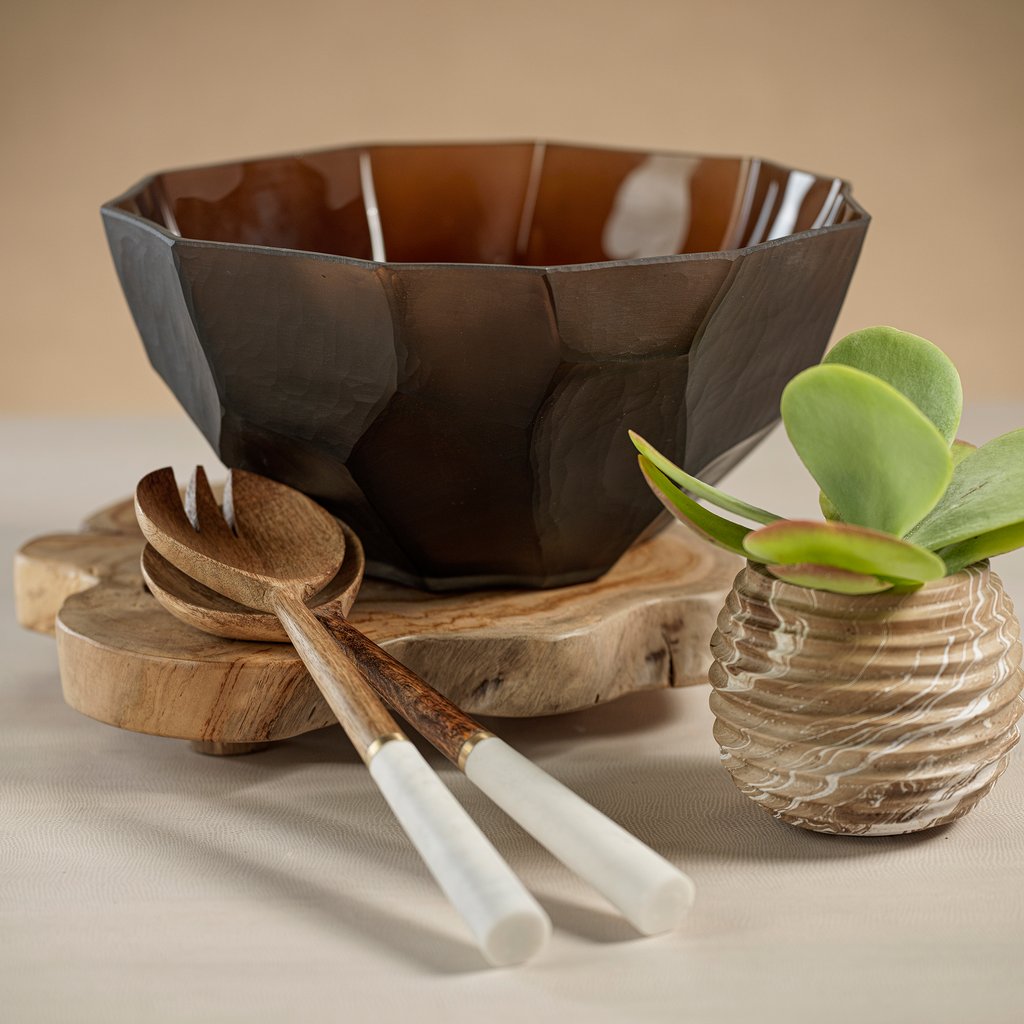 Serving Bowls, Ceramic, Wood & Glass Serving Bowls
